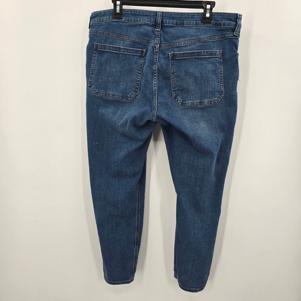 PERMANENT‎ Women's Blue Denim Utility Cargo Pants Size 14 - Picture 2 of 9